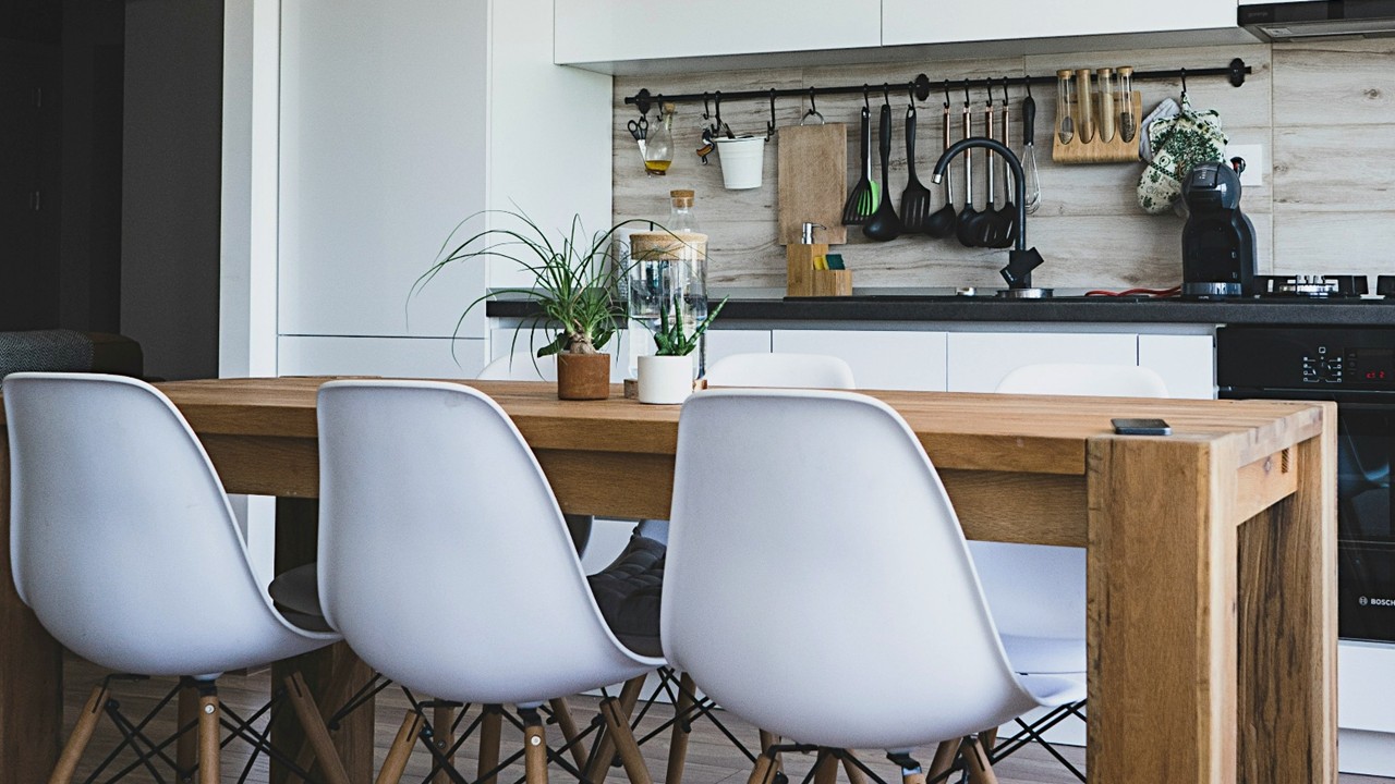 photo of a Calgary multifamily dining kitchen space